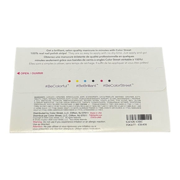 Color Street SAFARI CHIC Leopard Animal Print Cheetah Glitter Nail Strips - Picture 4 of 12